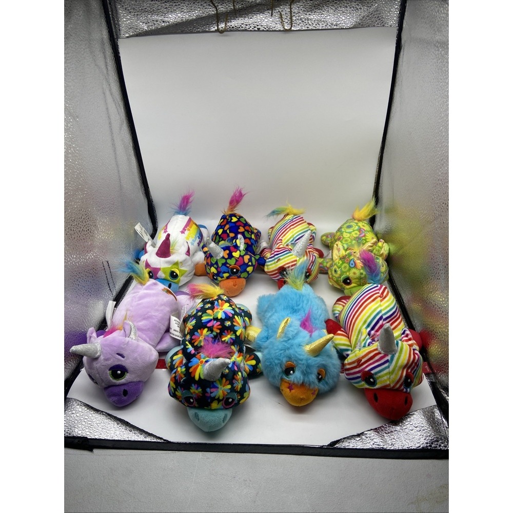 Basic Fun Cutetitos Unicornitos Lot of 8 Rainbow Heart Floral Plush Unicorns